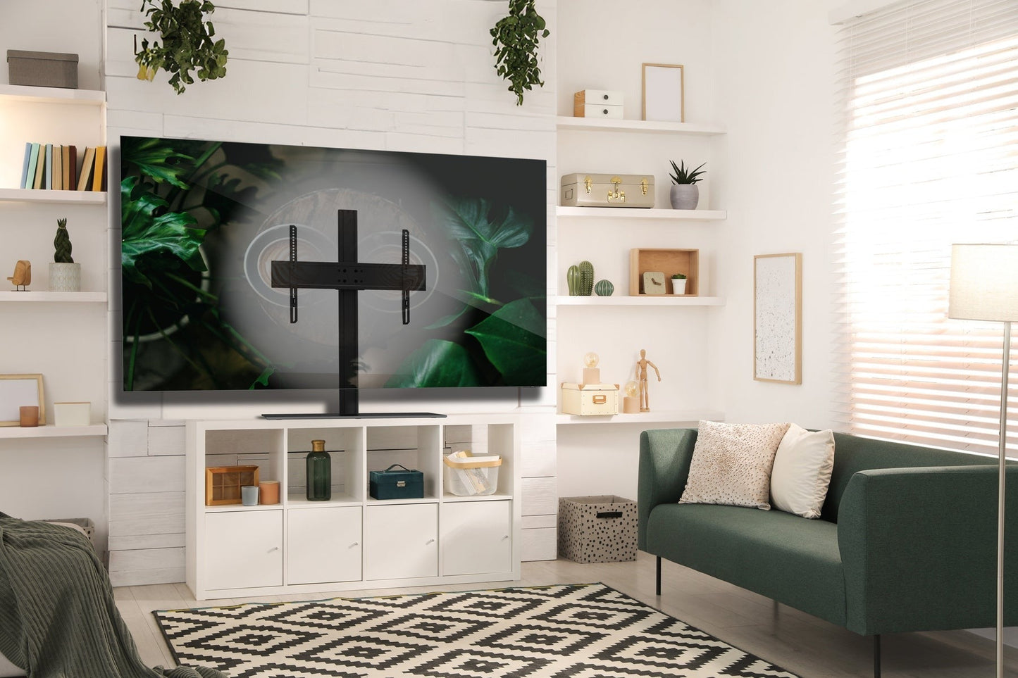 Kanto TTS140 Height Adjustable and Swivelling Tabletop TV Stand for 40" - 90" TVs