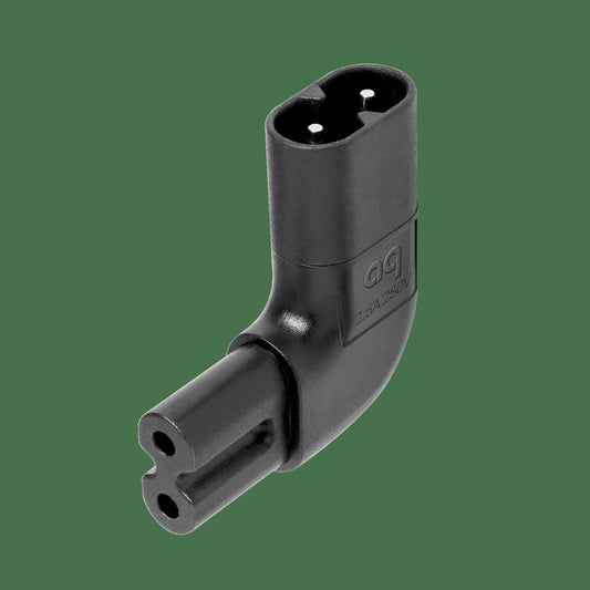 AudioQuest C7 90 ̊ Unequal Adaptor i-Pack IEC C7 Female > C8 Male 90 ̊ Adaptors - Installer 10-Pack