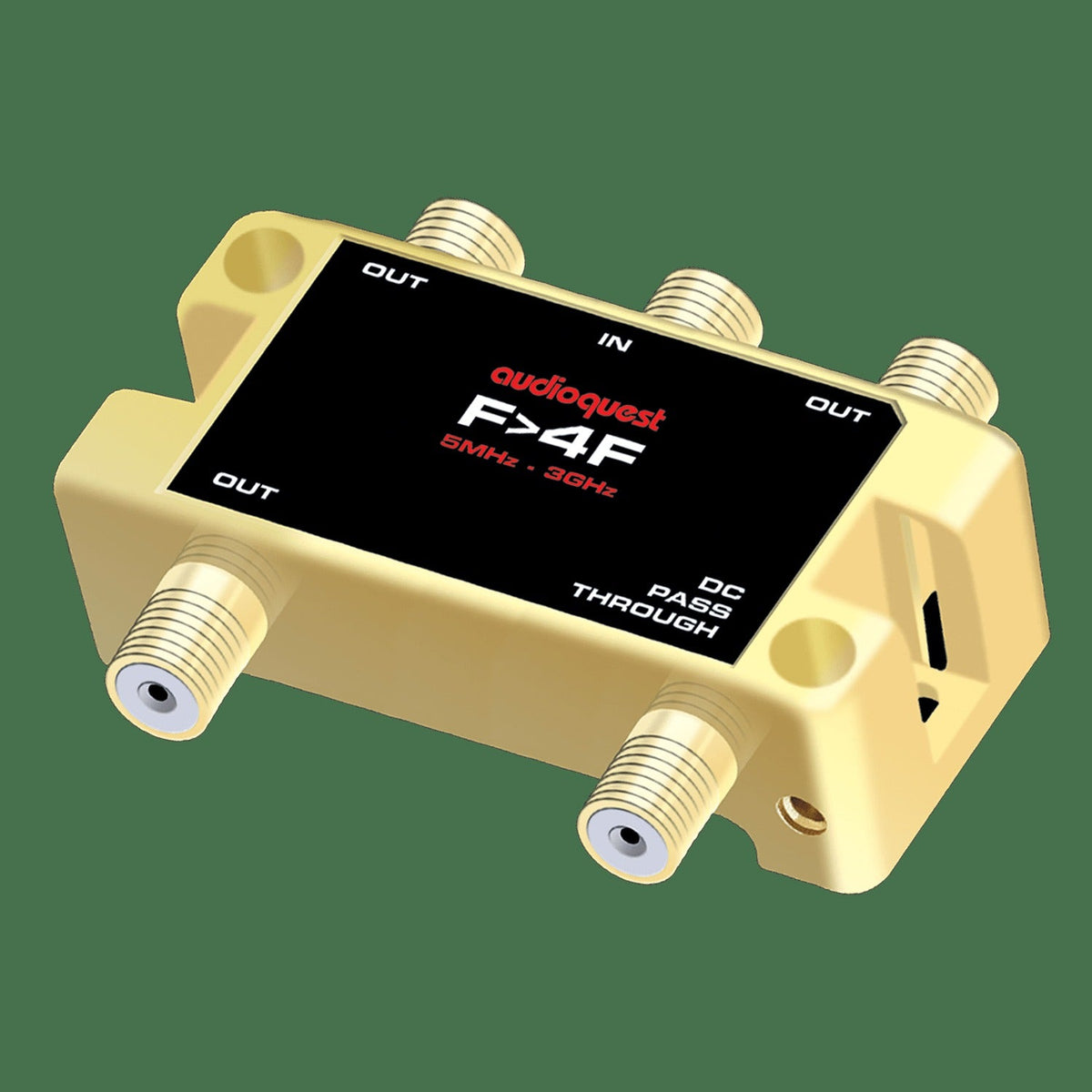 AudioQuest F > 4F 3GHz 75Ω Splitter Gold-Plated Coaxial Signal Distributor