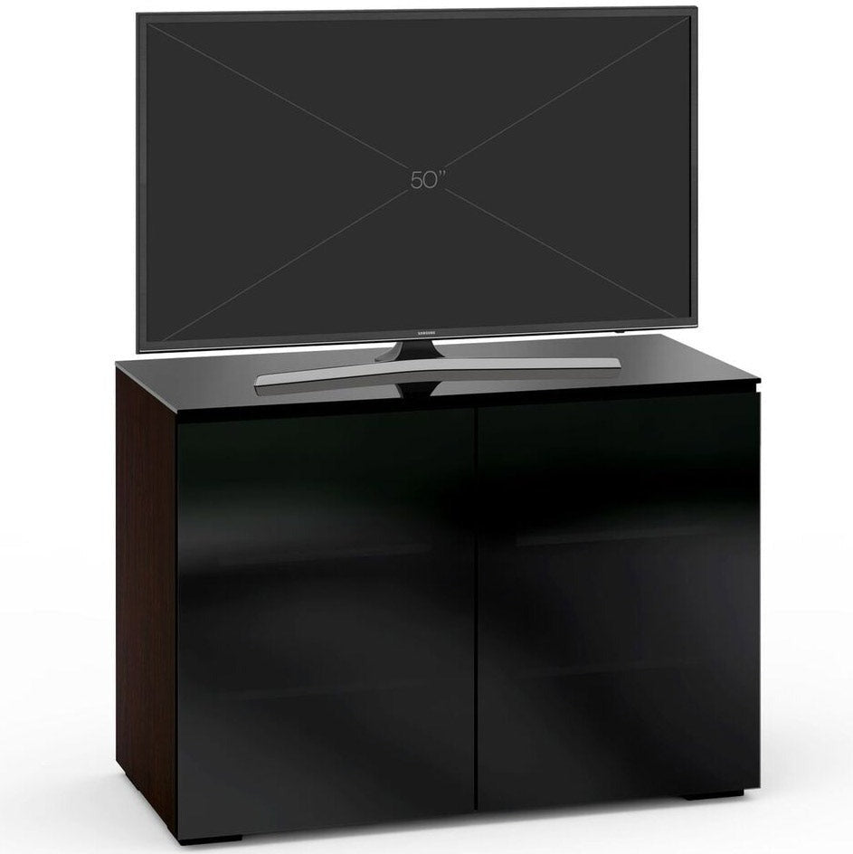 Salamander Designs Chameleon Oslo 323 Twin-Width V Cabinet - Wenge / Smoked Glass