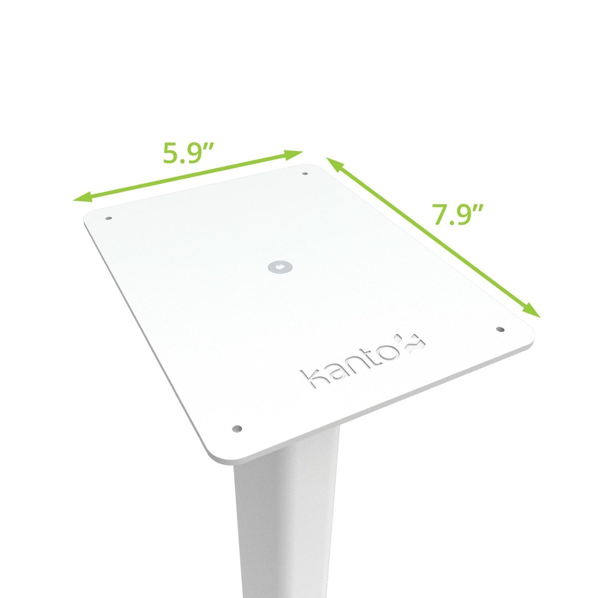 Kanto Universal Bookshelf Speaker Floor Stand - White (Pair)