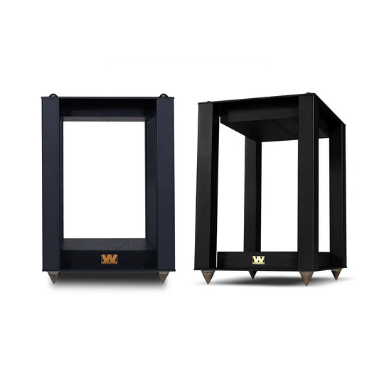 Wharfedale OPEN BOX Linton Stand For Linton & Super Linton speakers - Black Oak - Pair - A Grade