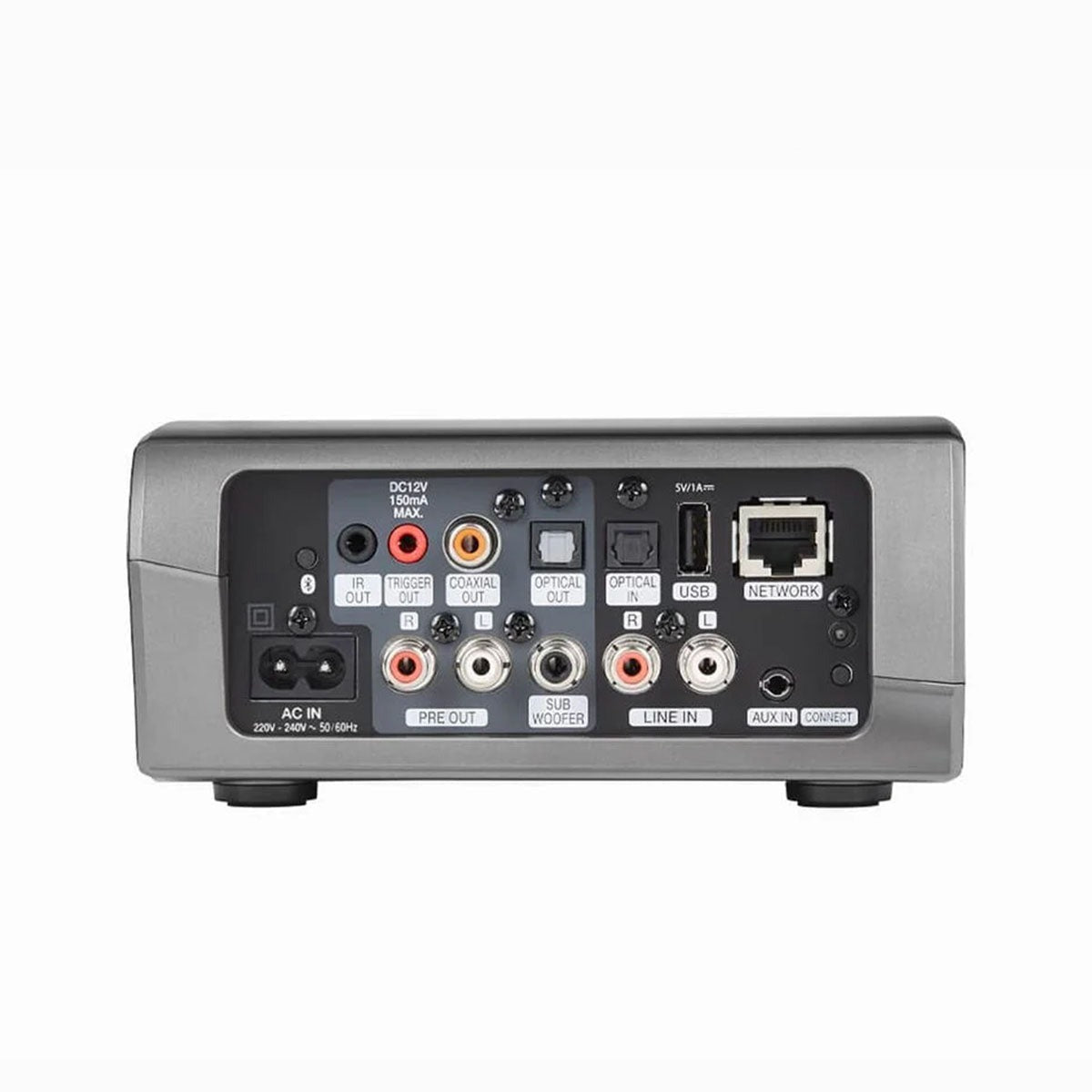 Denon HEOS Link Wireless Pre-Amplifier For Multi-Room Audio - Series 2 (New Version), Amazon Alexa Compatibility, Powered Subwoofer Connection, Black with Silver, 2.91 x 6.14 x 5.83