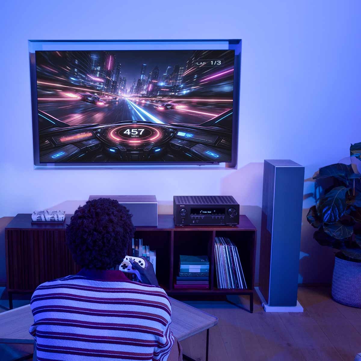 Denon AVR-S980H 7.2 Ch. 90W 4K/8K Dolby Atmos AV Receiver Powered by HEOS