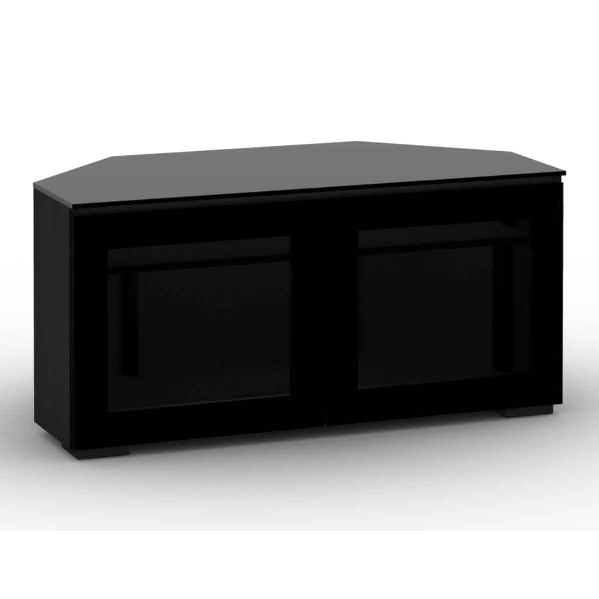 Salamander Designs Oslo 221 Twin-Width AV Cabinet Corner- Black Glass