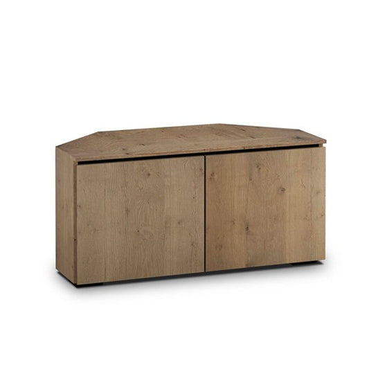 Salamander Designs Lancaster 221 Twin-Width AV Cabinet Corner - Barnboard Oak