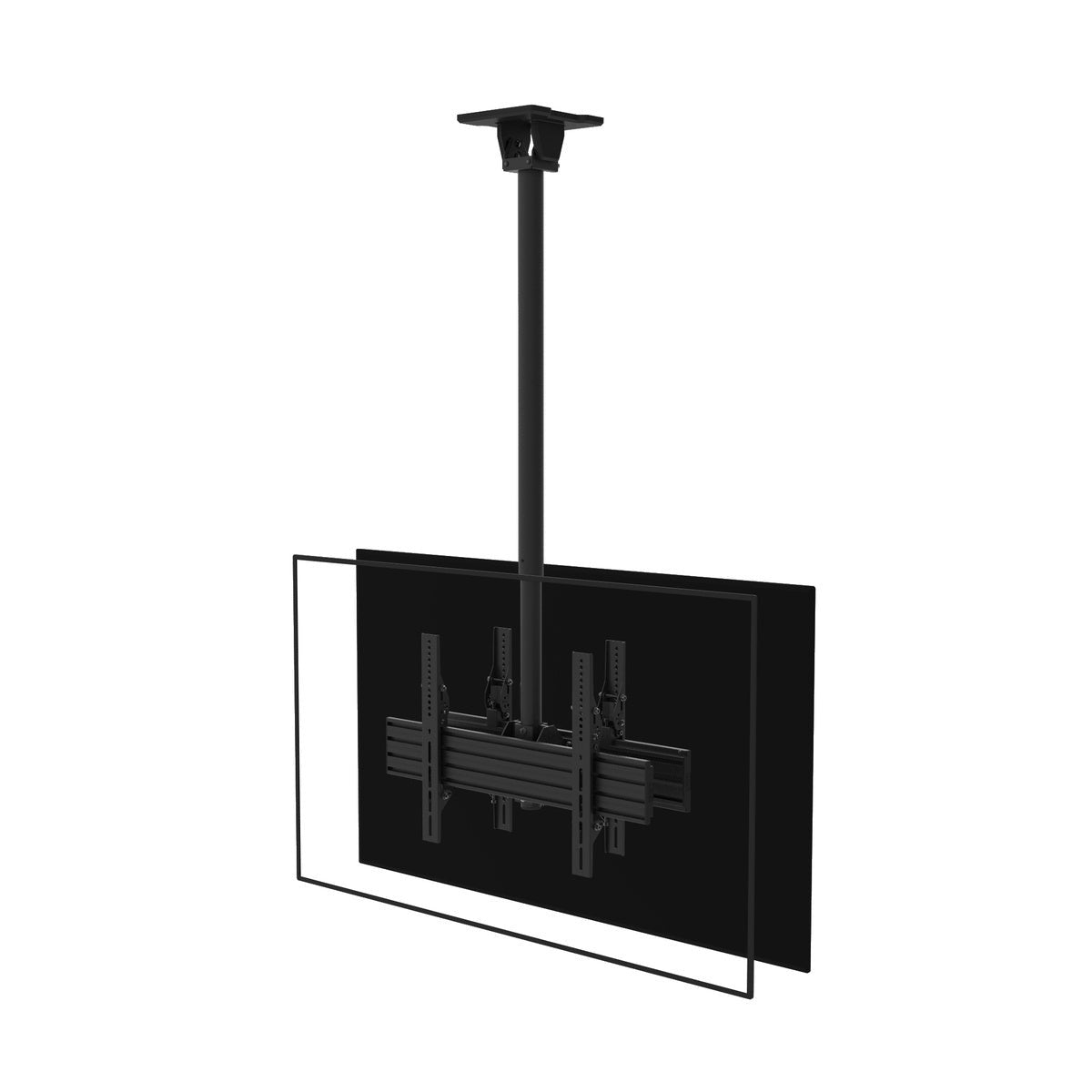 Kanto CM600BTB Back-to-Back Dual Screen TV Ceiling Mount for 40” to 80” TVs