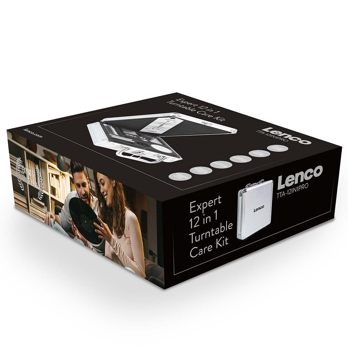 Lenco TTA-12IN1PRO Professional 12-in-1 Turntable Setup and Record Cleaning Kit