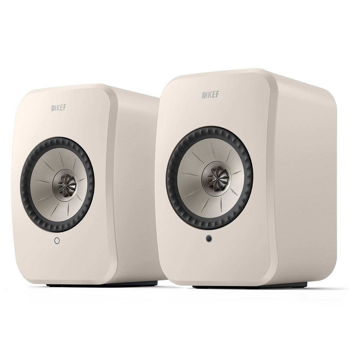 KEF OPEN BOX LSX II LT Wireless HiFi Powered Bookshelf Speakers - Stone White - A Grade
