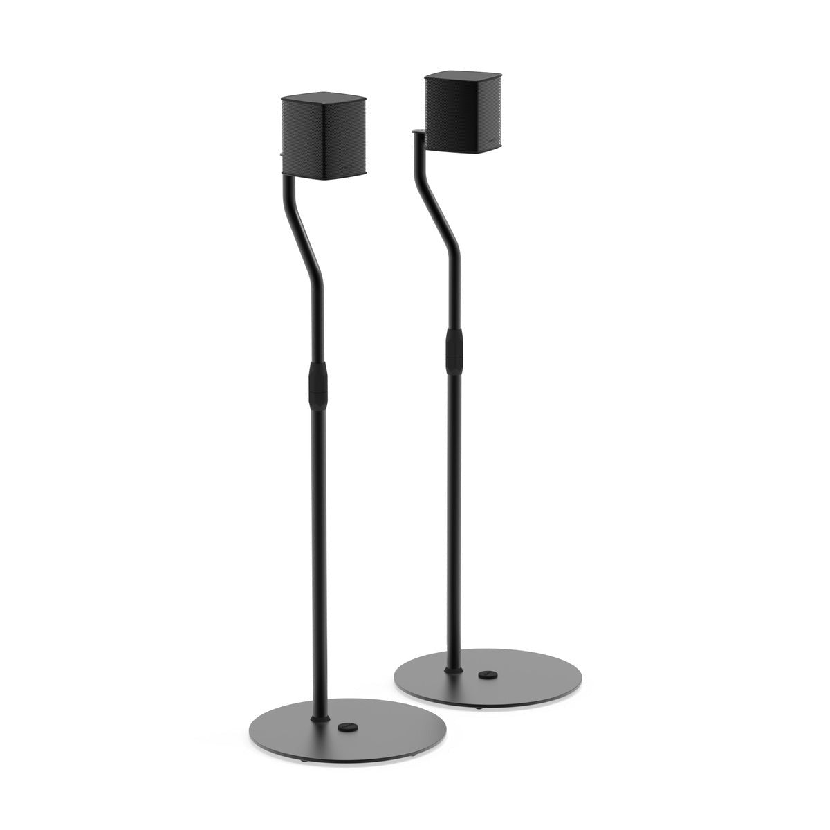 Kanto SLH Universal Height Adjustable Speaker Stands for Satellites up to 9 lbs - Black (Pair)