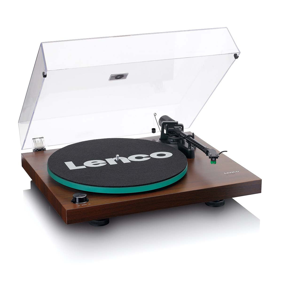 Lenco OPEN BOX LBT-225 Bluetooth Turntable w/Glass Platter and AT-VM95E Cartridge - Walnut - A Grade