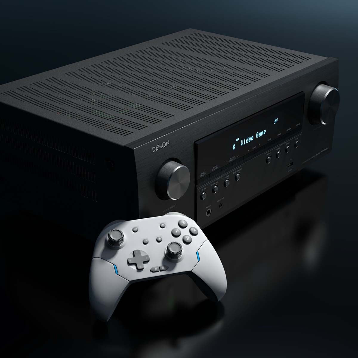 Denon AVR-S980H 7.2 Ch. 90W 4K/8K Dolby Atmos AV Receiver Powered by HEOS