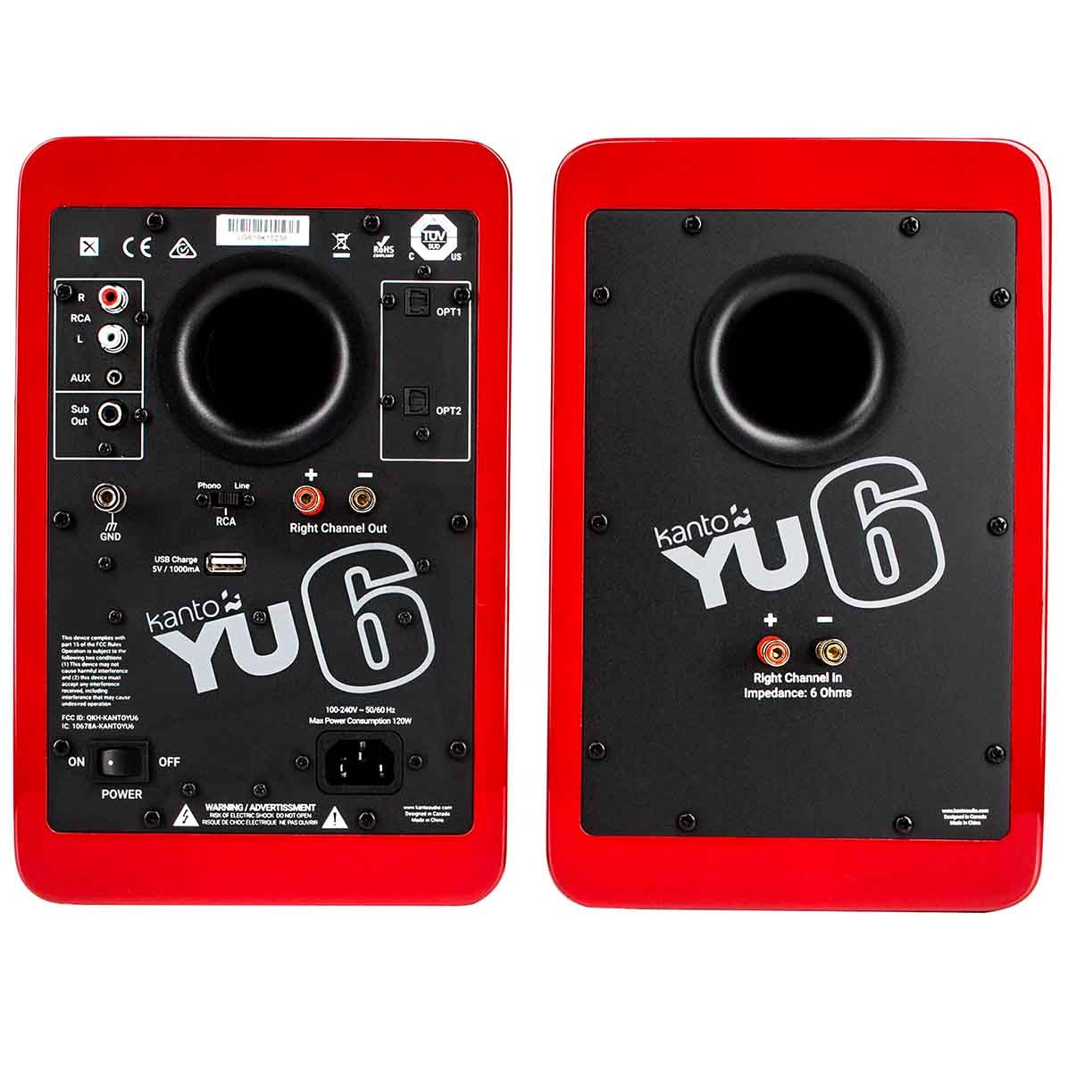 Kanto YU6 Powered Bookshelf Speakers - Pair
