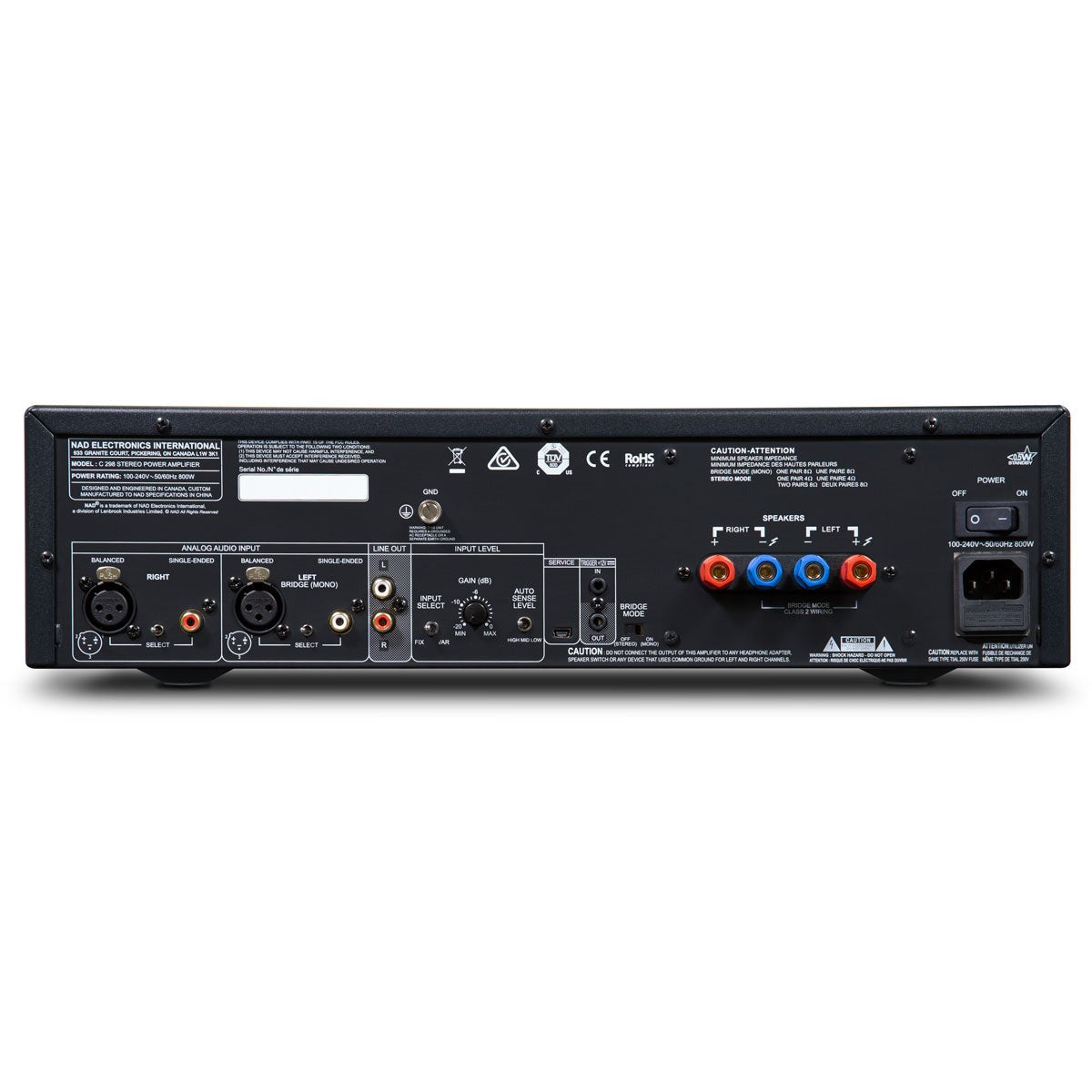 NAD C298 Stereo Power Amplifier