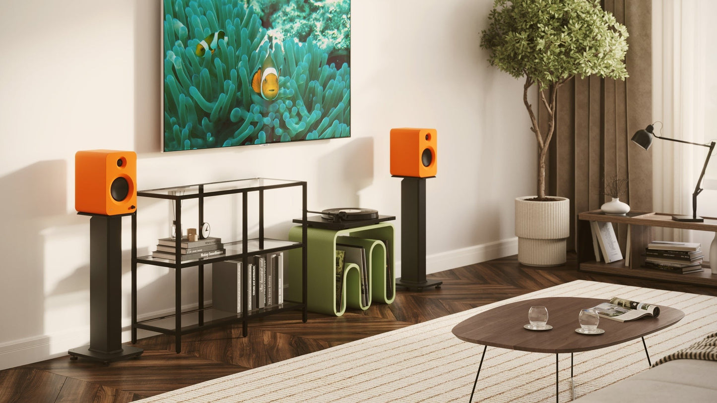 Kanto SX30 30" Fillable Speaker Stands with Isolation Feet and Fillable Channel - Black (Pair)