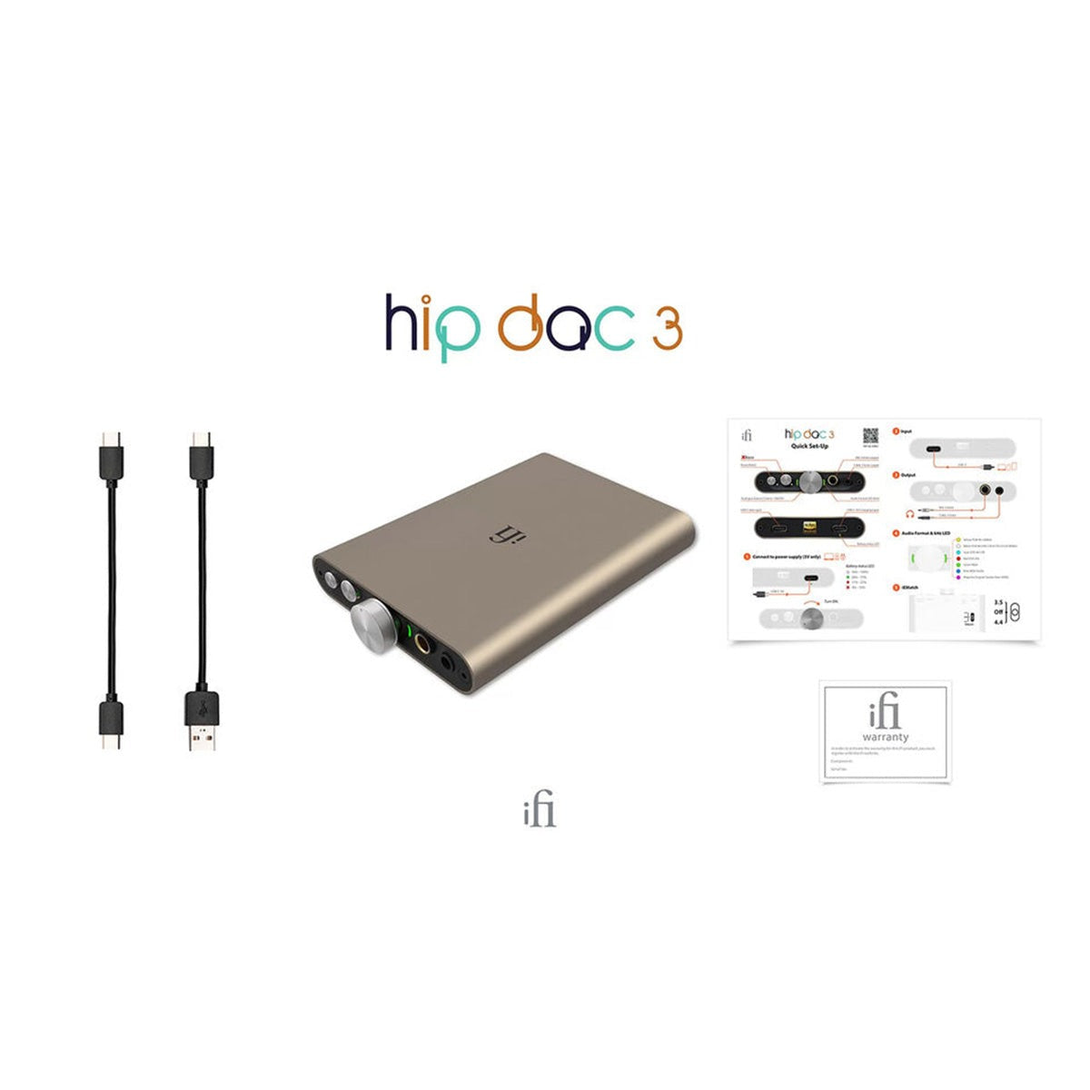 iFi Audio hip-dac 3 Portable USB DAC and Headphone Amplifier