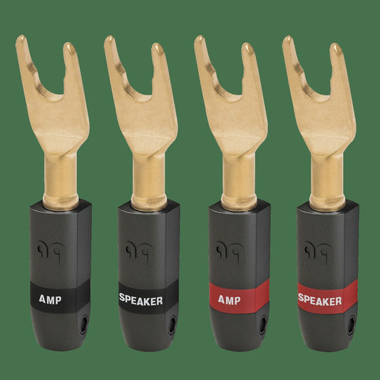 AudioQuest SureGrip® 300 Multi-Spade Speaker Connectors - Fits up to 9 AWG Speaker Cables