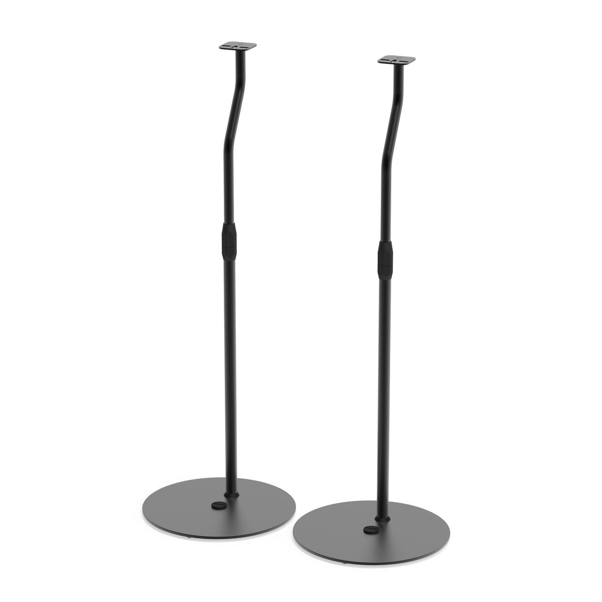 Kanto SLH Universal Height Adjustable Speaker Stands for Satellites up to 9 lbs - Black (Pair)