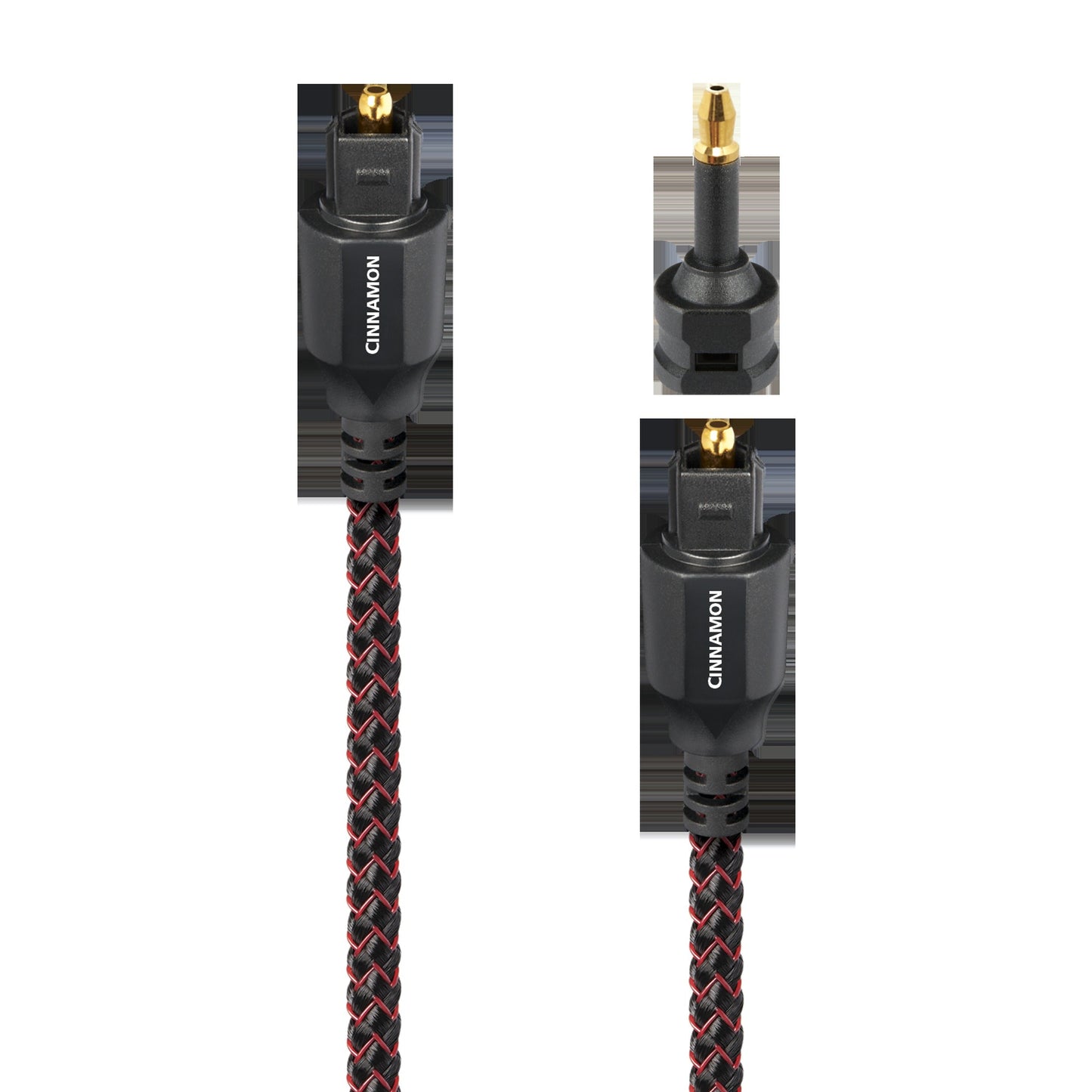 AudioQuest Cinnamon Optical i-Pack Toslink Fiber-Optic Cable + Mini-Adaptor - Installer 5-Pack