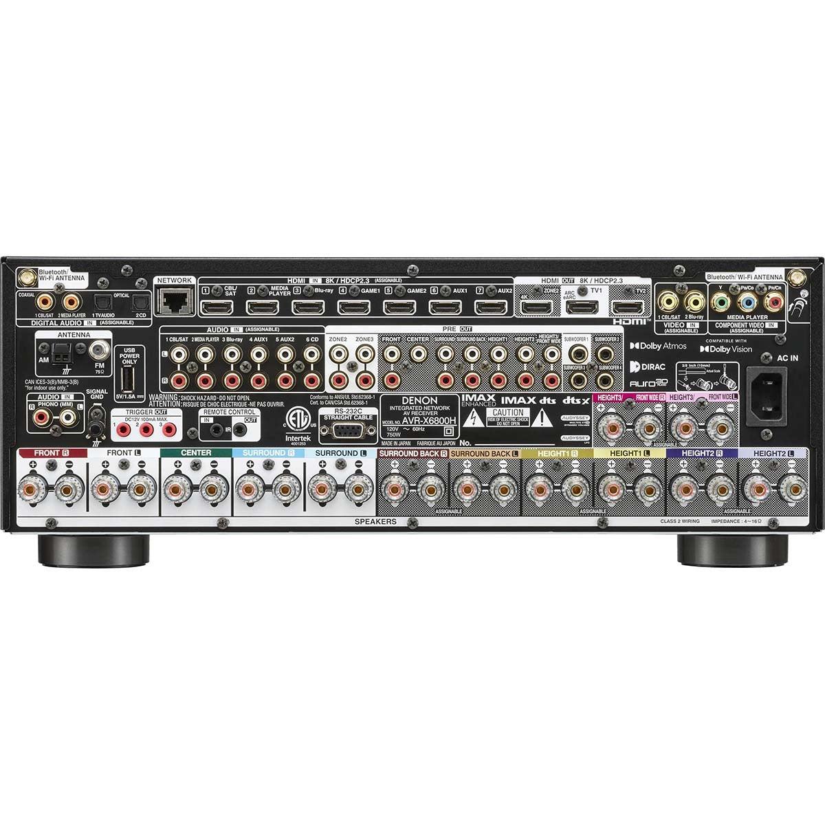 Denon AVR-X6800H 11.4 channel 4K Ultra HD AV receiver