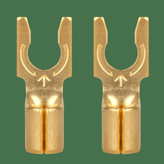 AudioQuest 1014 Spade Connectors – Fits 1/4" Binding Posts (Supports up to 10 AWG)