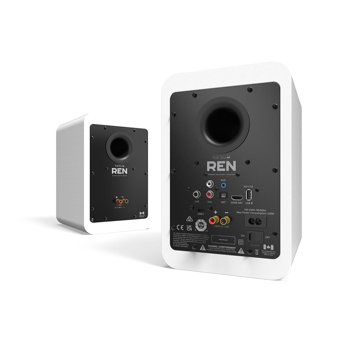 Kanto REN 200W Powered Bookshelf Speakers - Pair