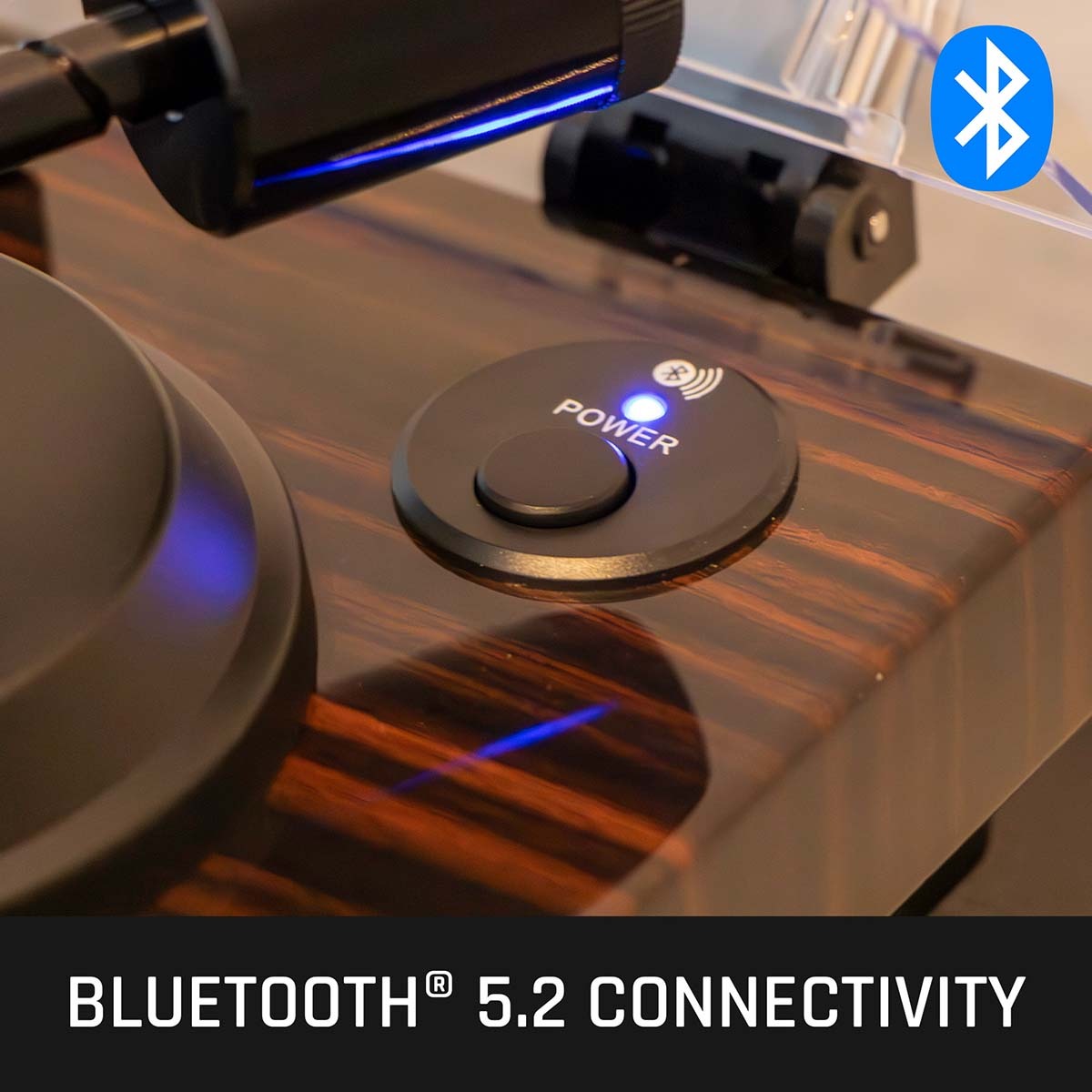 Lenco OPEN BOX LBT-345 Bluetooth Turntable w/Ortofon 2M Red - Walnut - A Grade