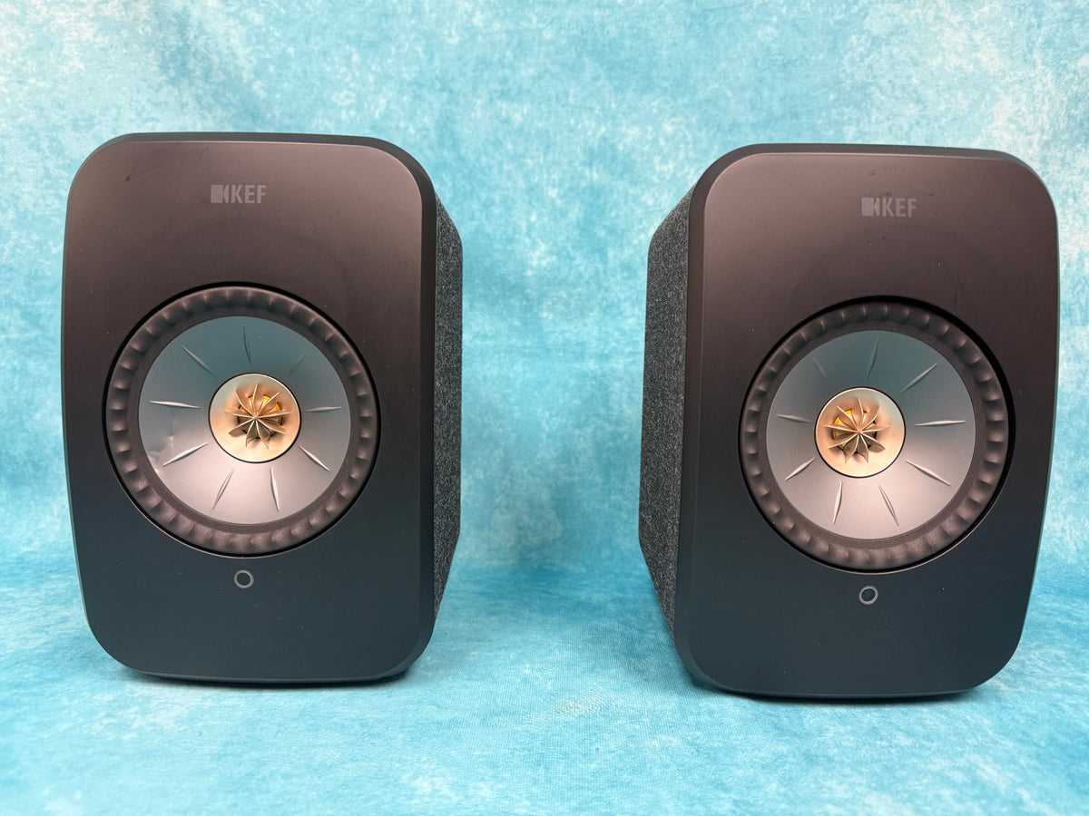 KEF OPEN BOX LSX II Wireless HiFi Speakers - Carbon Black - Pair - B Grade