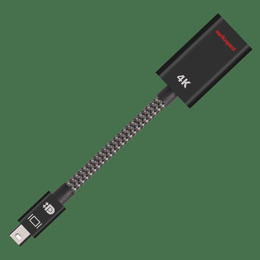 AudioQuest Mini DisplayPort > HDMI 4K Adaptor Male Mini DP to Female HDMI-A Converter