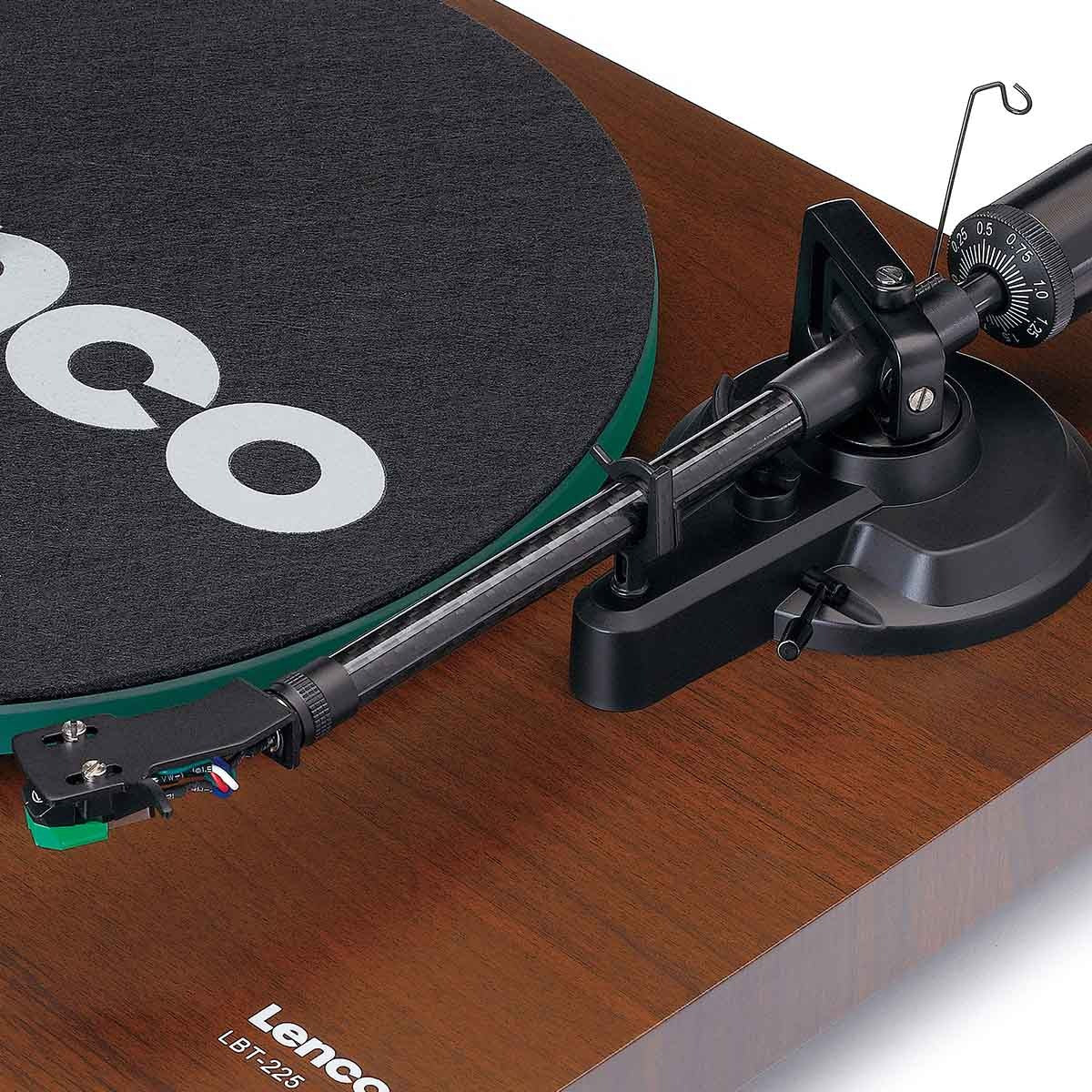 Lenco OPEN BOX LBT-225 Bluetooth Turntable w/Glass Platter and AT-VM95E Cartridge - Walnut - A Grade
