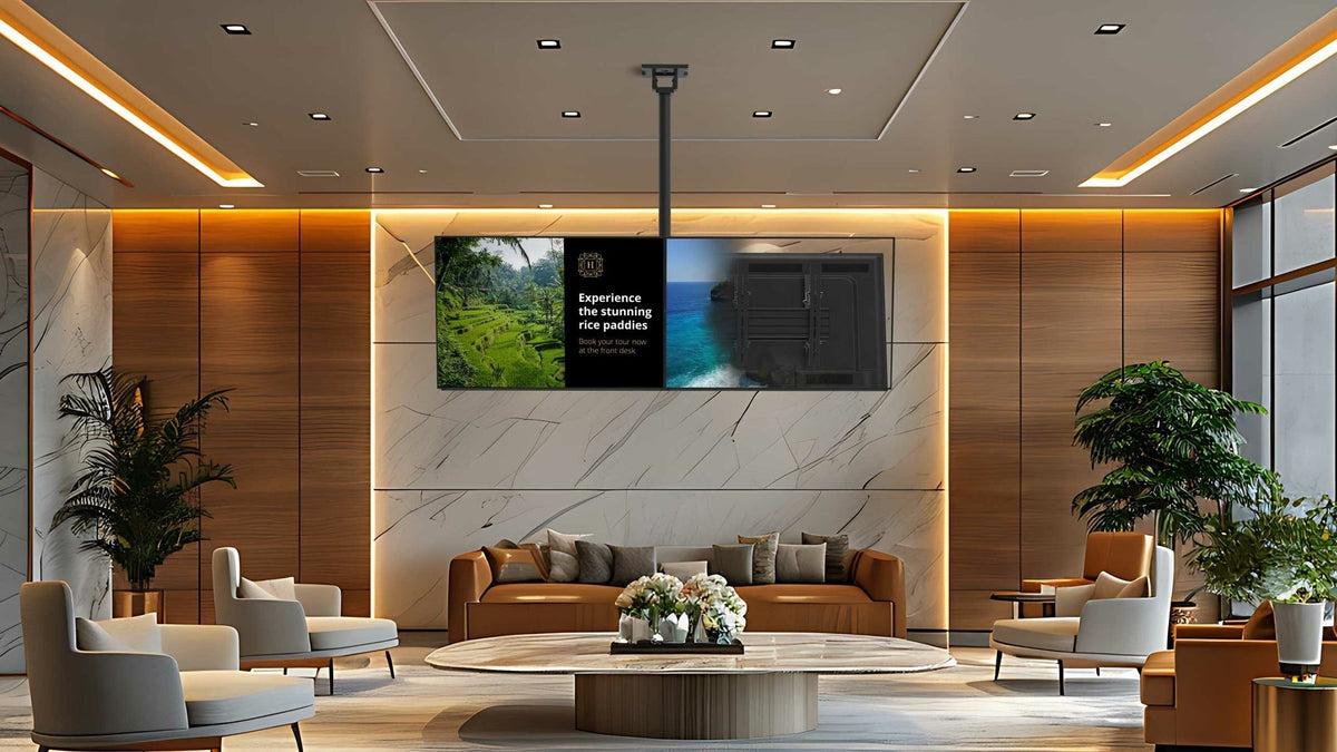 Kanto CM600B4B Back-to-Back Quad Screen TV Ceiling Mount for Four 40” to 45” TVs