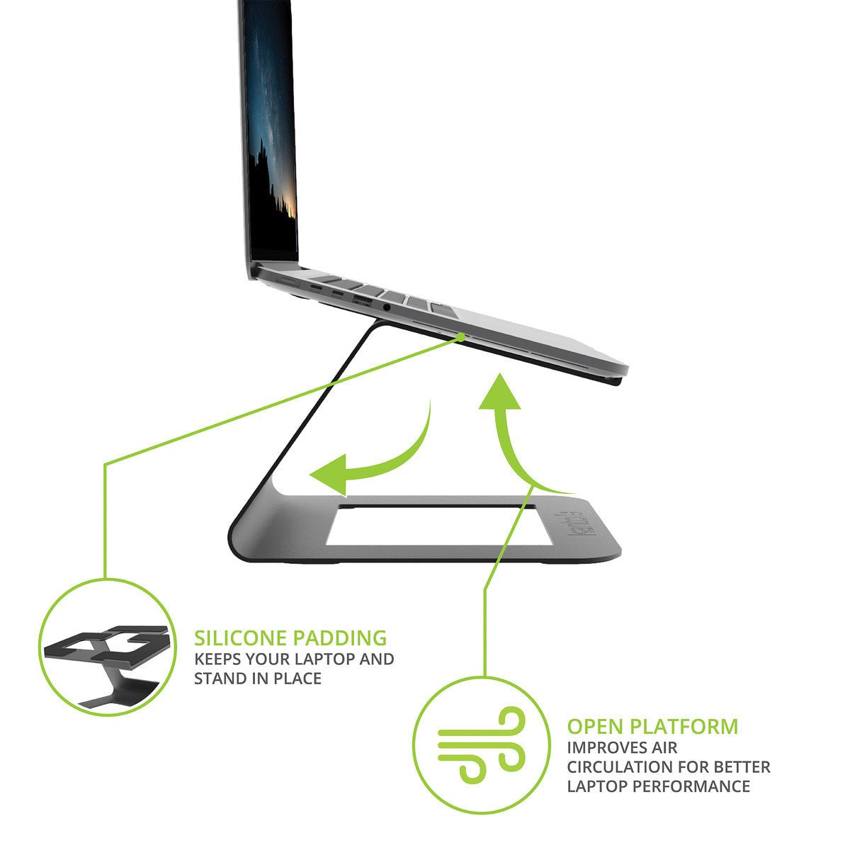 Kanto LE1 Ergonomic Universal Riser Laptop Stand