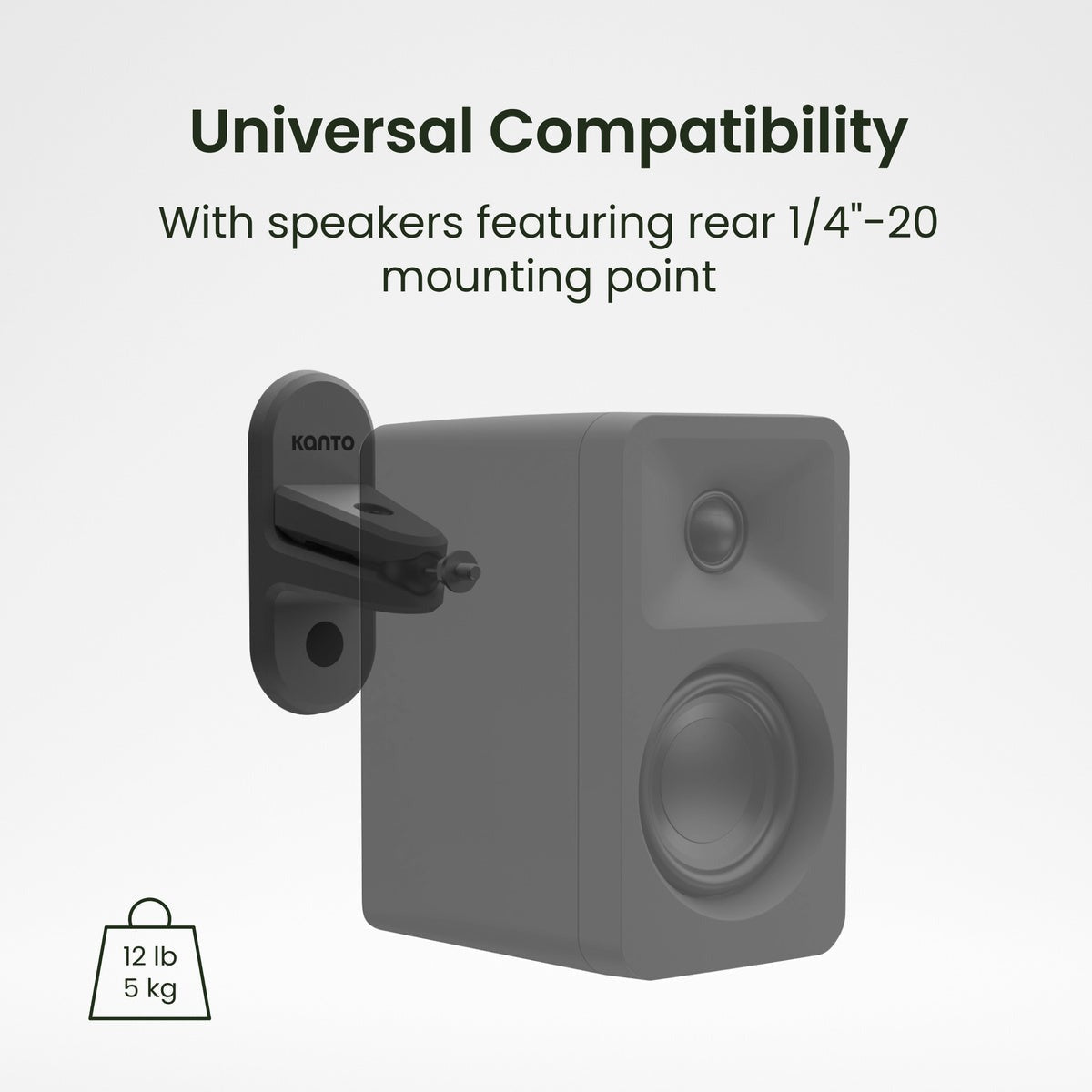 Kanto SPW3 Rear Mount Universal Speaker Wall Mount (Pair)