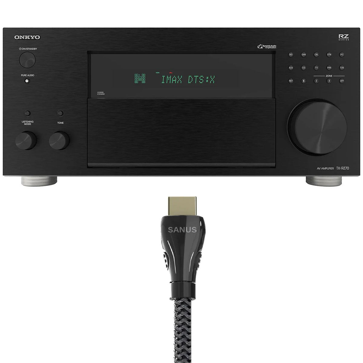 Onkyo TX-RZ70 11.2-Channel Home Theater Receiver Bundle w/ HDMI Cable