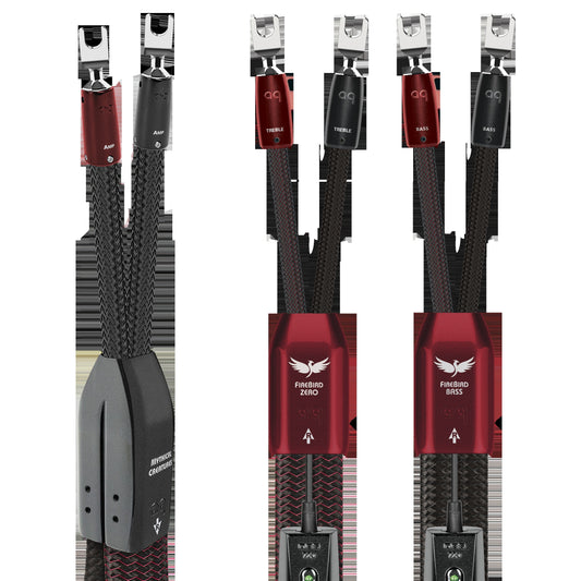 AudioQuest FireBird BiWire COMBO Speaker Cable w/ ZERO for Treble + BASS for Bass