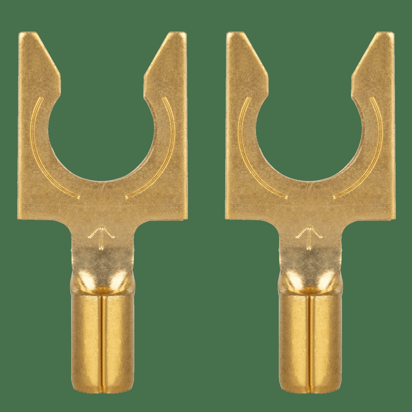 AudioQuest 1410 Spade Connectors – Fits 3/16" Binding Posts (Supports up to 14 AWG)