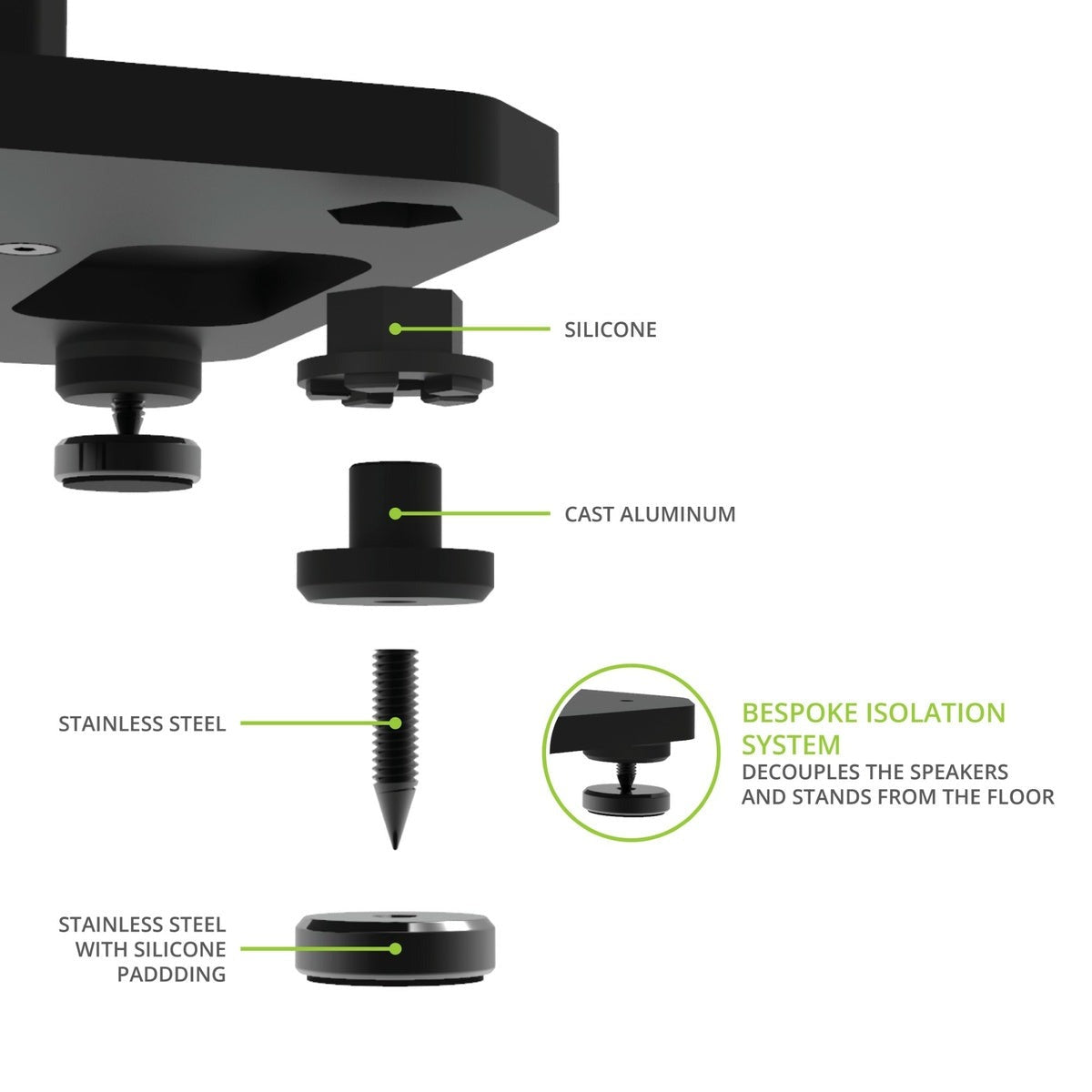 Kanto SX30 30" Fillable Speaker Stands with Isolation Feet and Fillable Channel - Black (Pair)