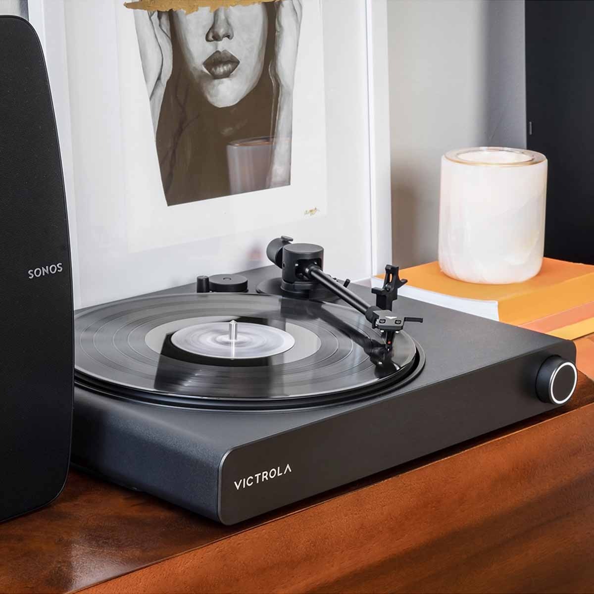 Victrola Stream Onyx Wi-Fi Streaming Turntable - Black