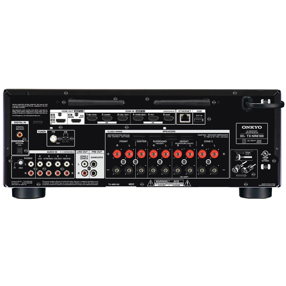 Onkyo TX-NR6100 7.2-Channel THX Certified AV Receiver