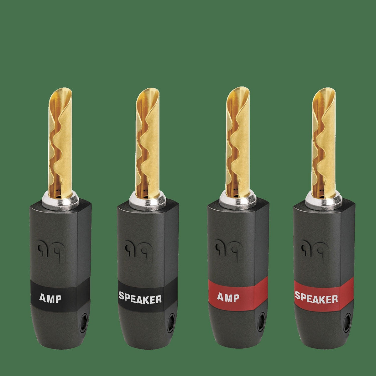 AudioQuest SureGrip® 300 Banana Speaker Connectors – Fits Standard Banana Jacks (Supports up to 9 AWG)