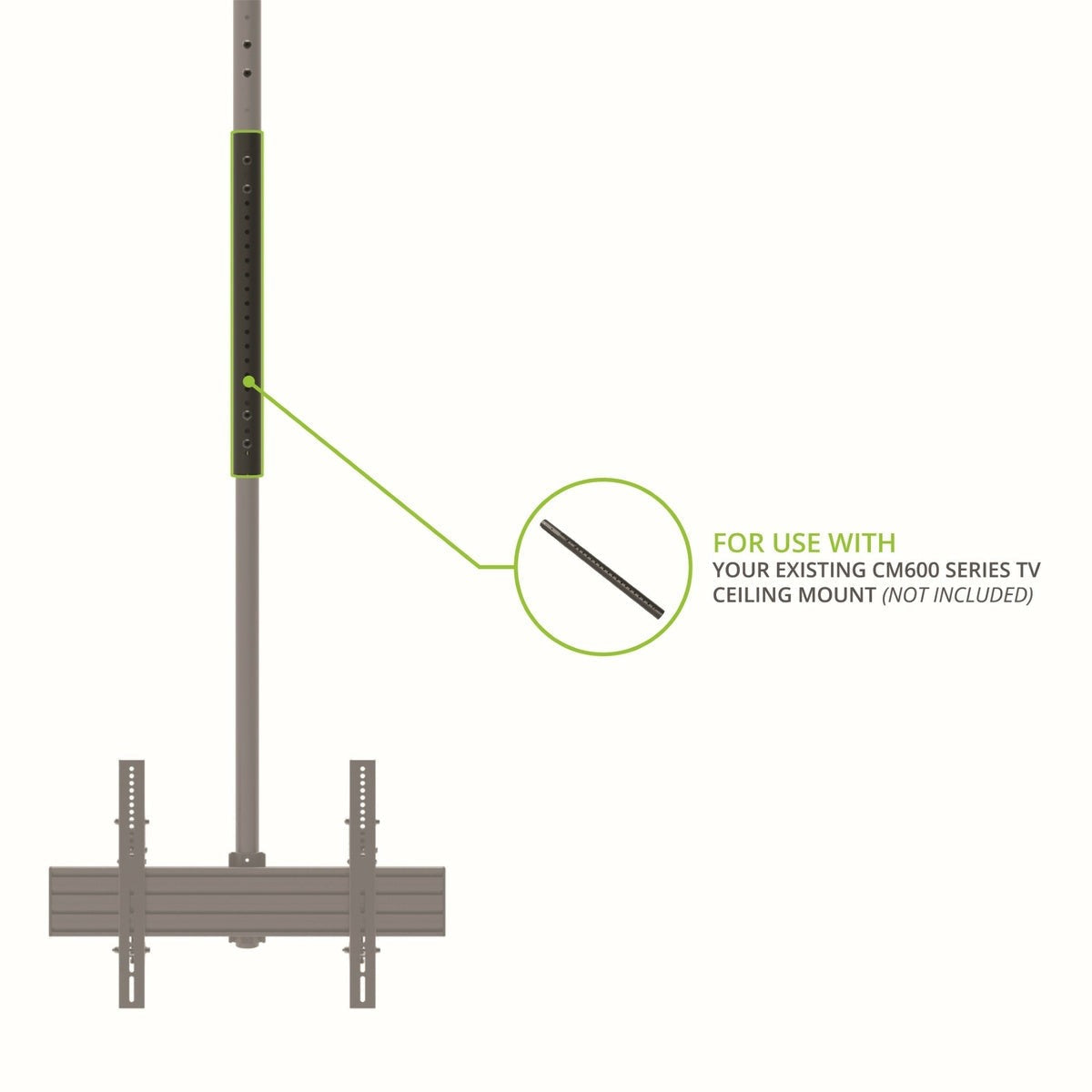 Kanto CM-EXT60 Extension for Indoor CM Series Hanging Ceiling TV Mounts, 60 cm